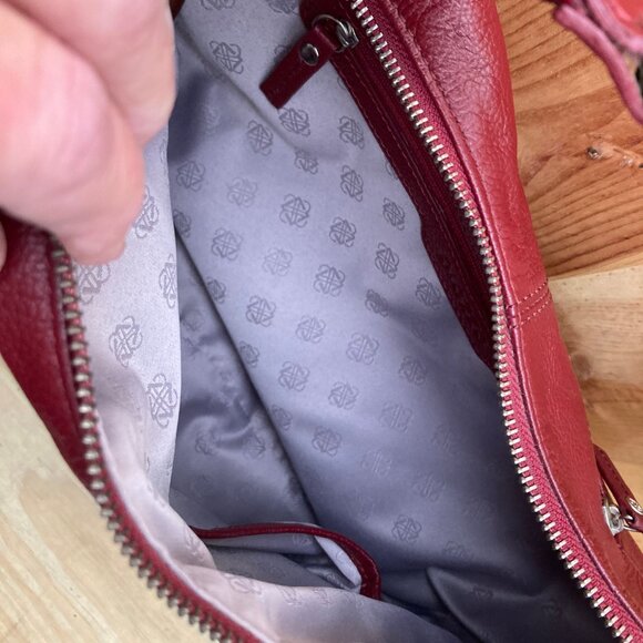 Piazza Red Genuine Leather Handbag/Shoulder Bag - Picture 3 of 6